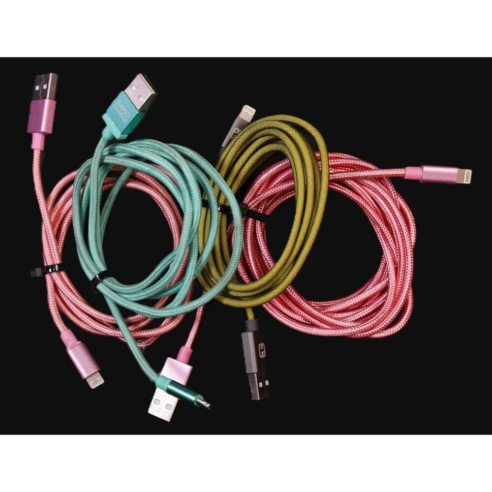 Four Braided iPhone to USB Cables -- 36